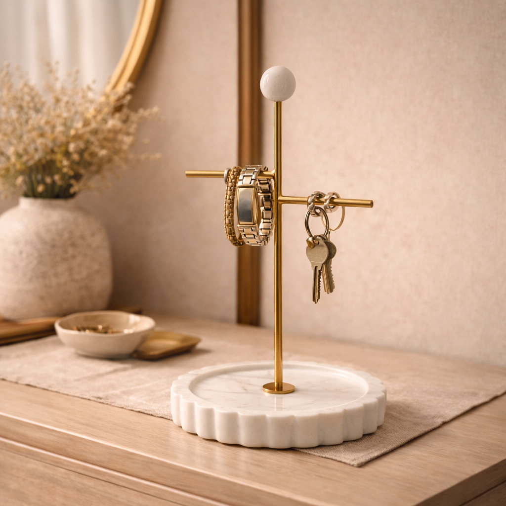 Axis Marble Jewelry Stand