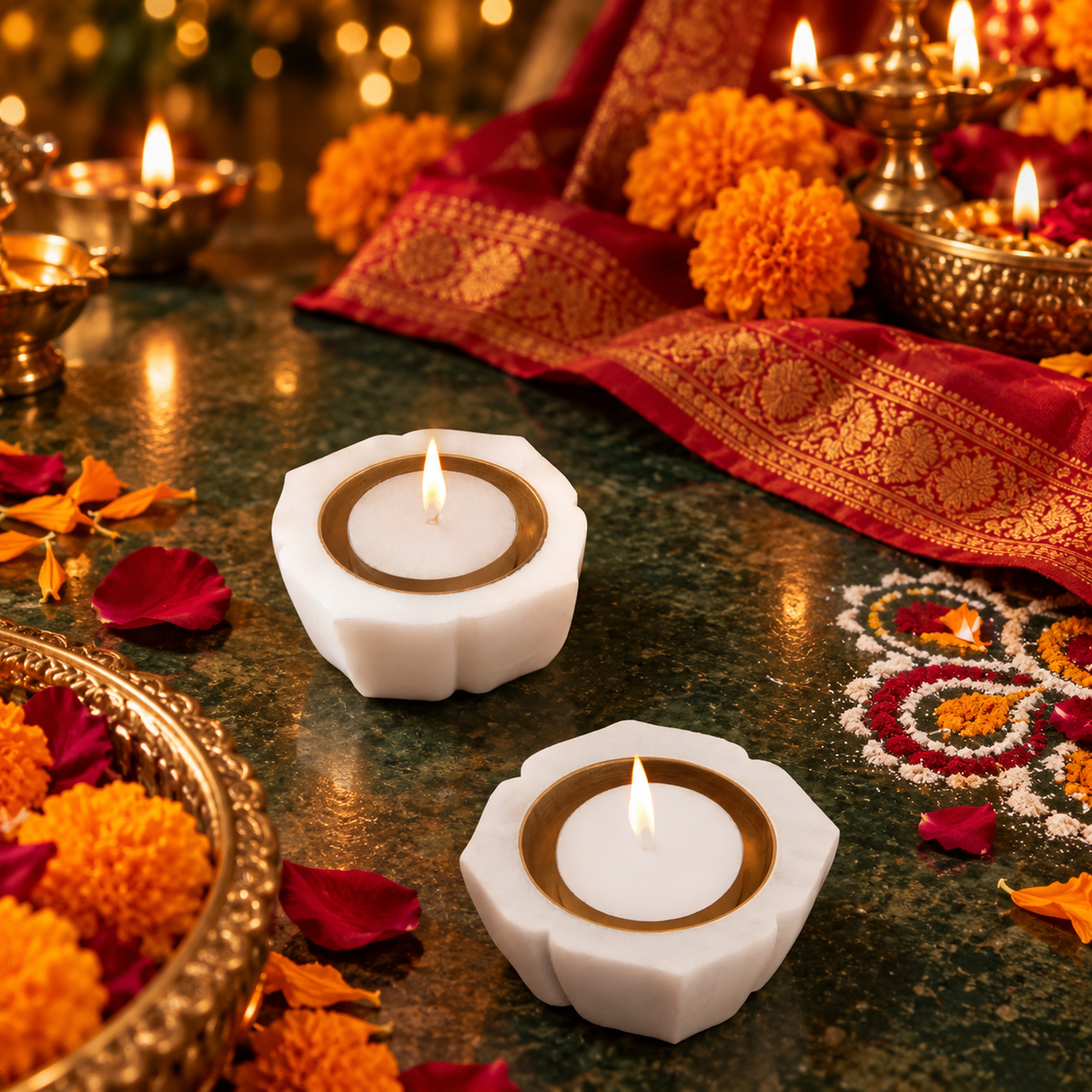 Petal Diya/Tea Light-set of 2