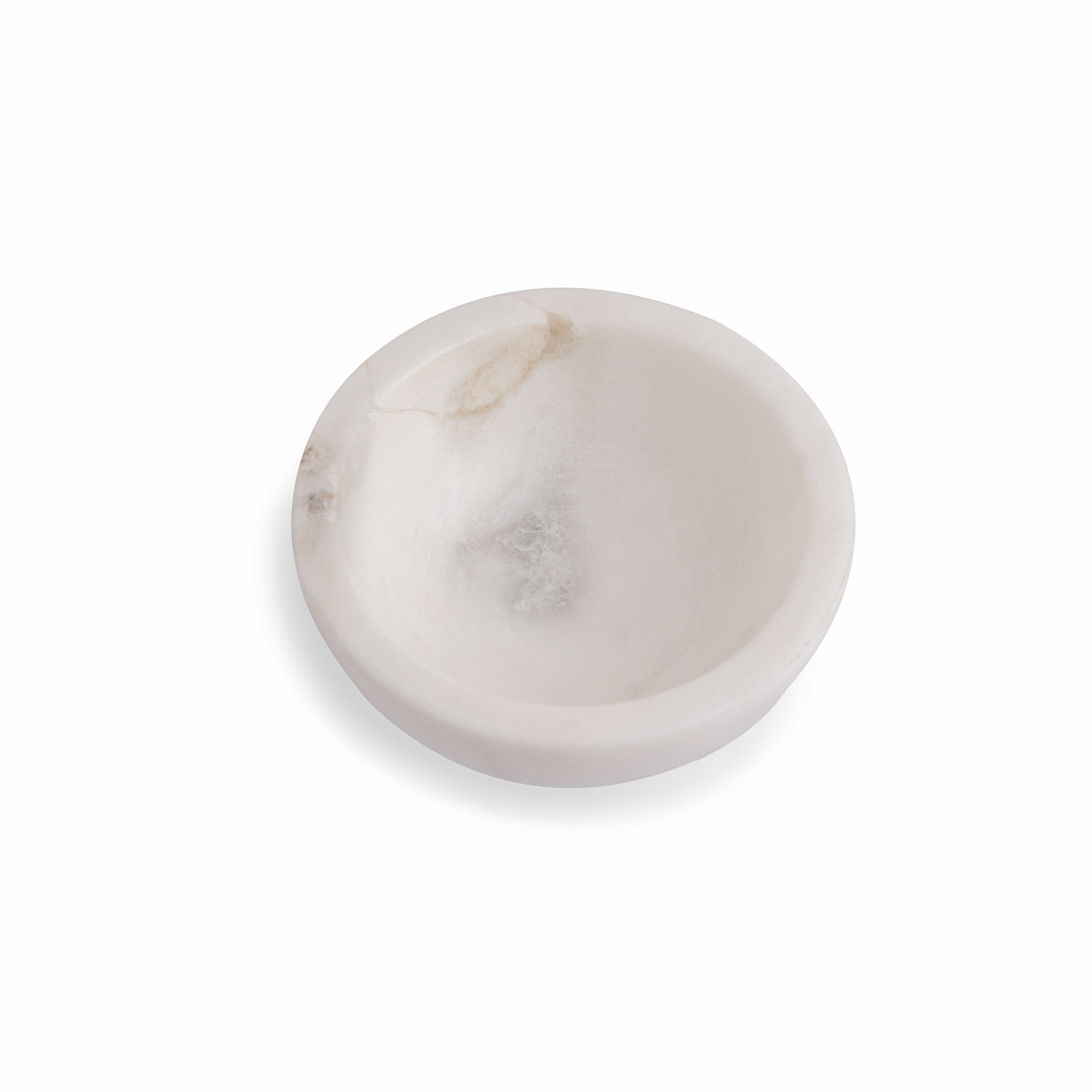 Marble Pinch Bowl with Brass Base