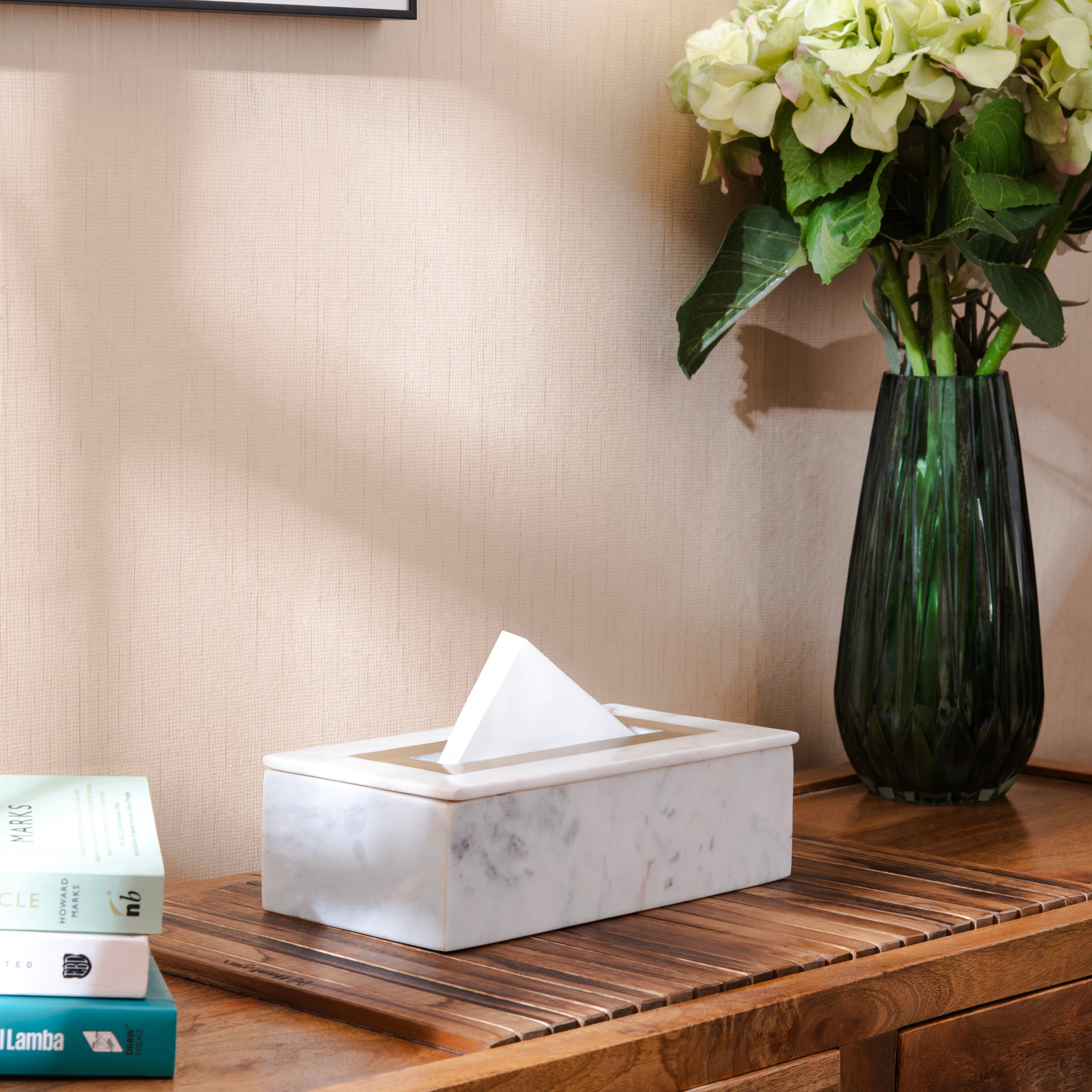 Handcrafted Marble Tissue Box