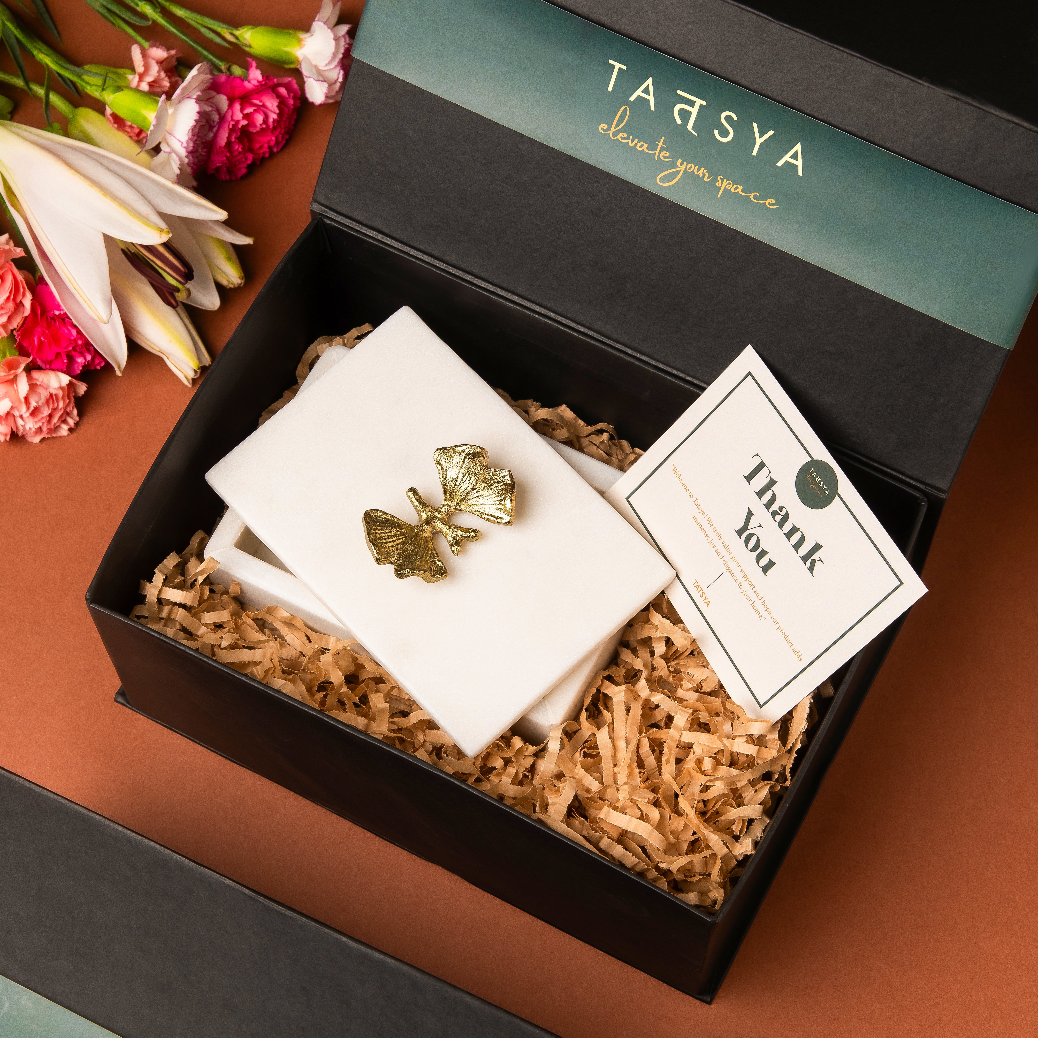 Marble Jewellery Butterfly Box