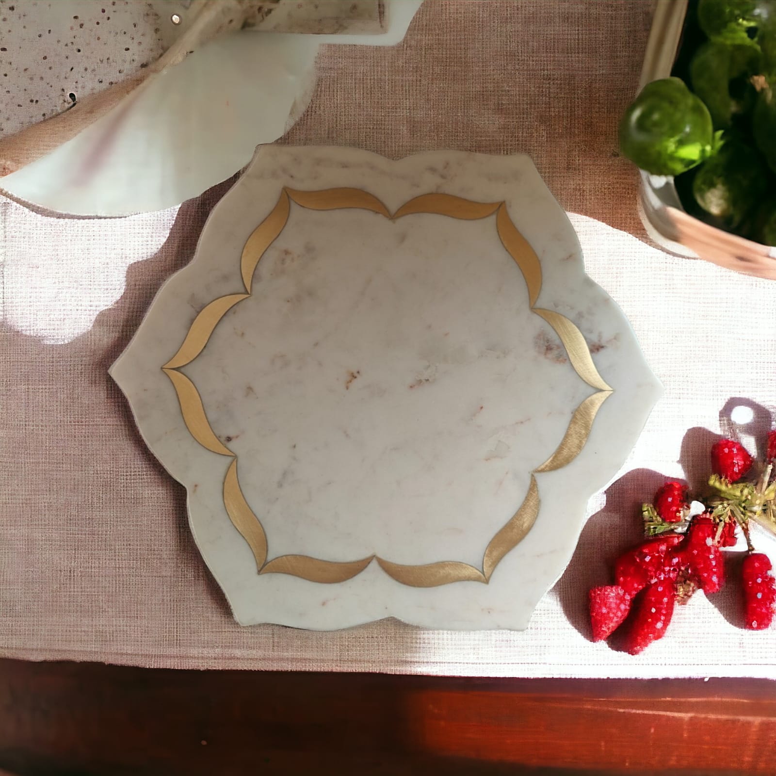 Lotus Inlay Platter-10 inch