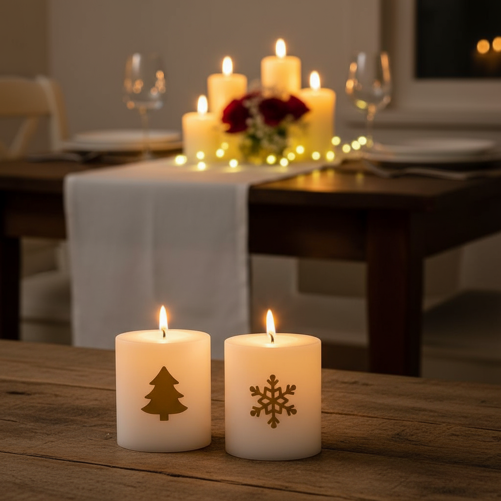 Christmas Tealight Holders - Set of 2