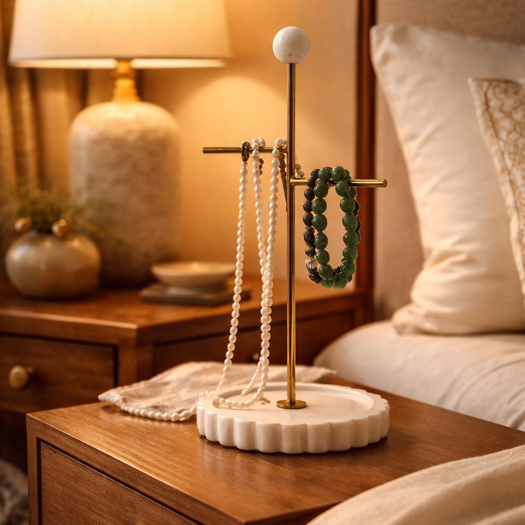 Axis Marble Jewelry Stand