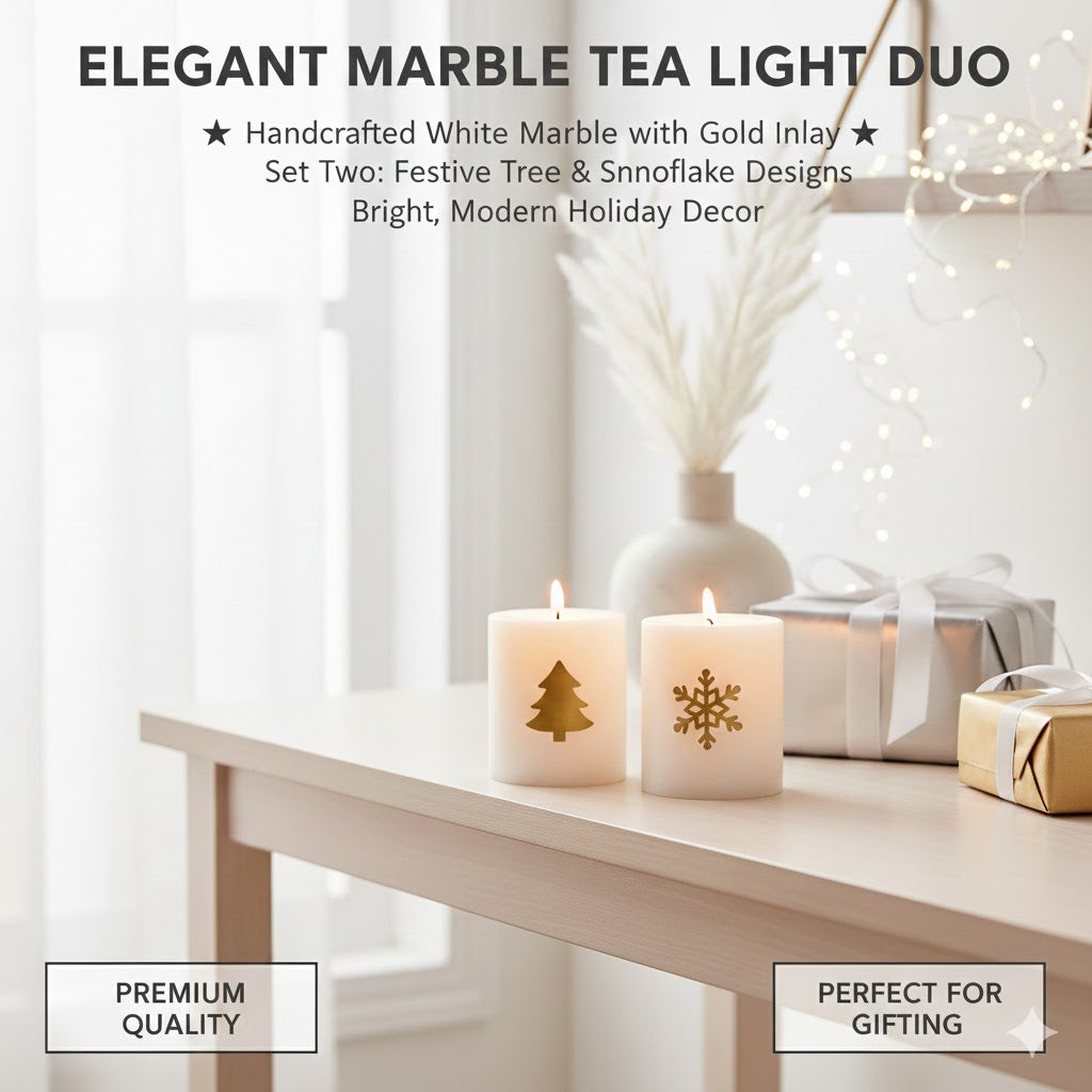 Christmas Tealight Holders - Set of 2