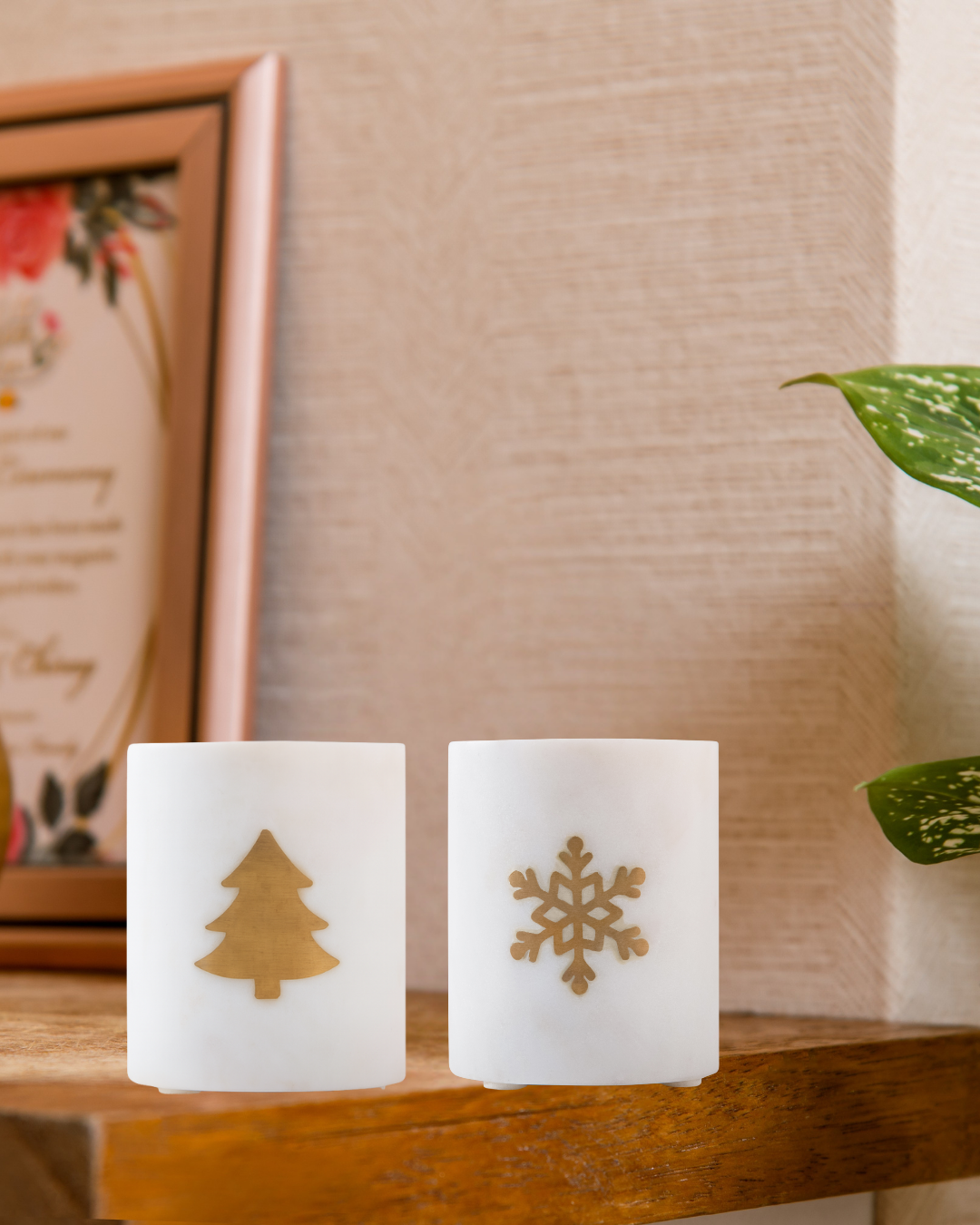 Christmas Tealight Holders - Set of 2