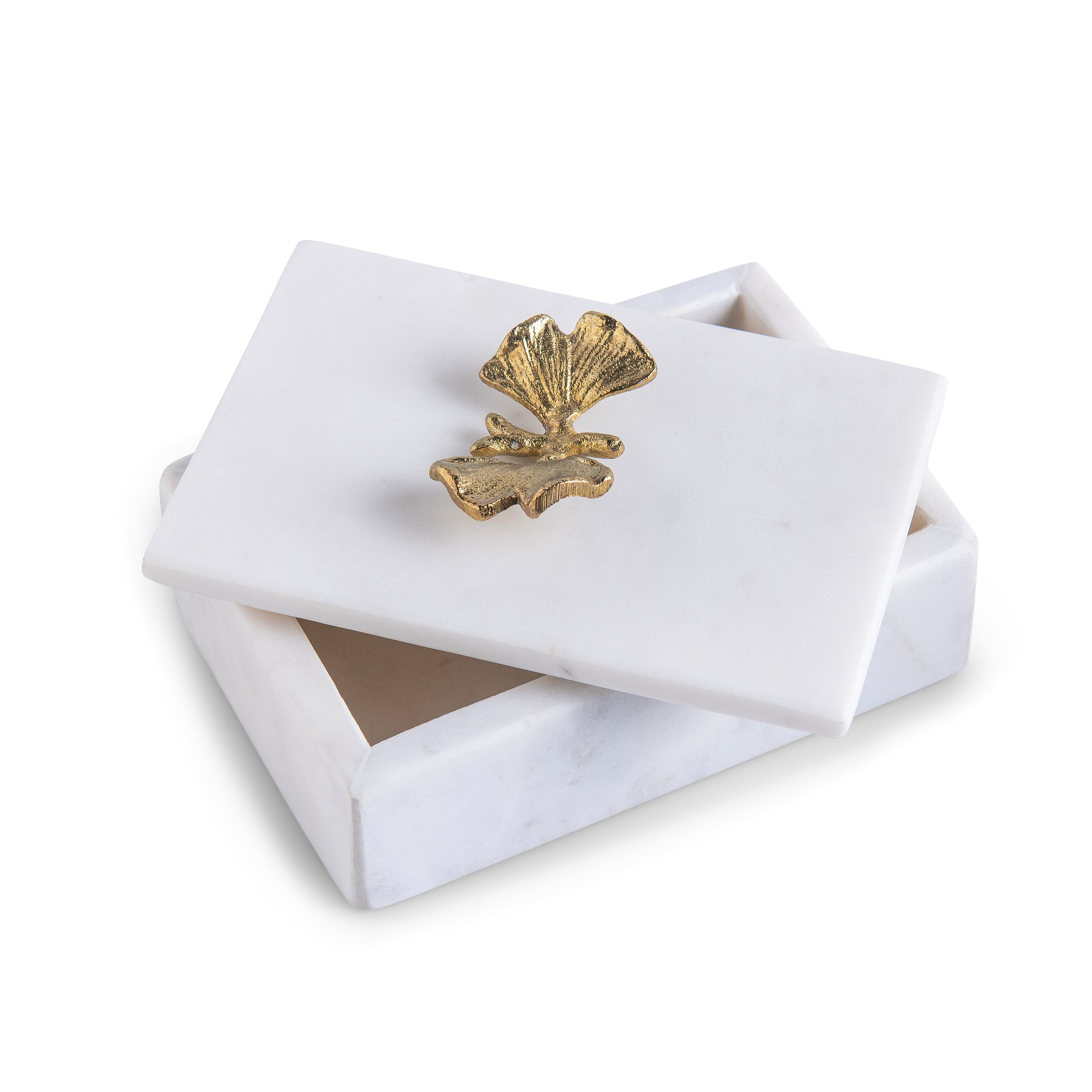 Marble Jewellery Butterfly Box