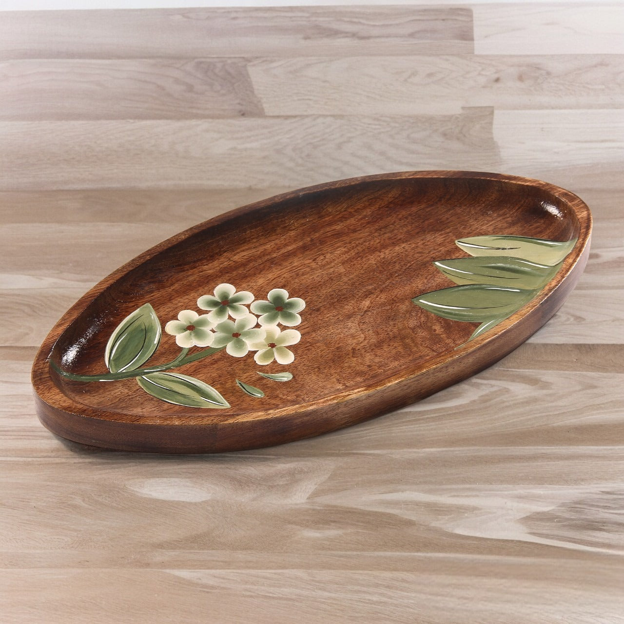 Oval Wooden Hand painted Platter