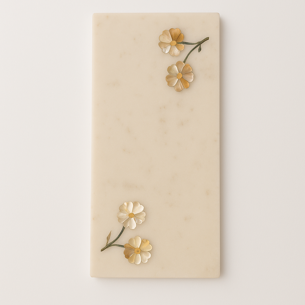 Marble & Mother of Pearl Bloom Platter