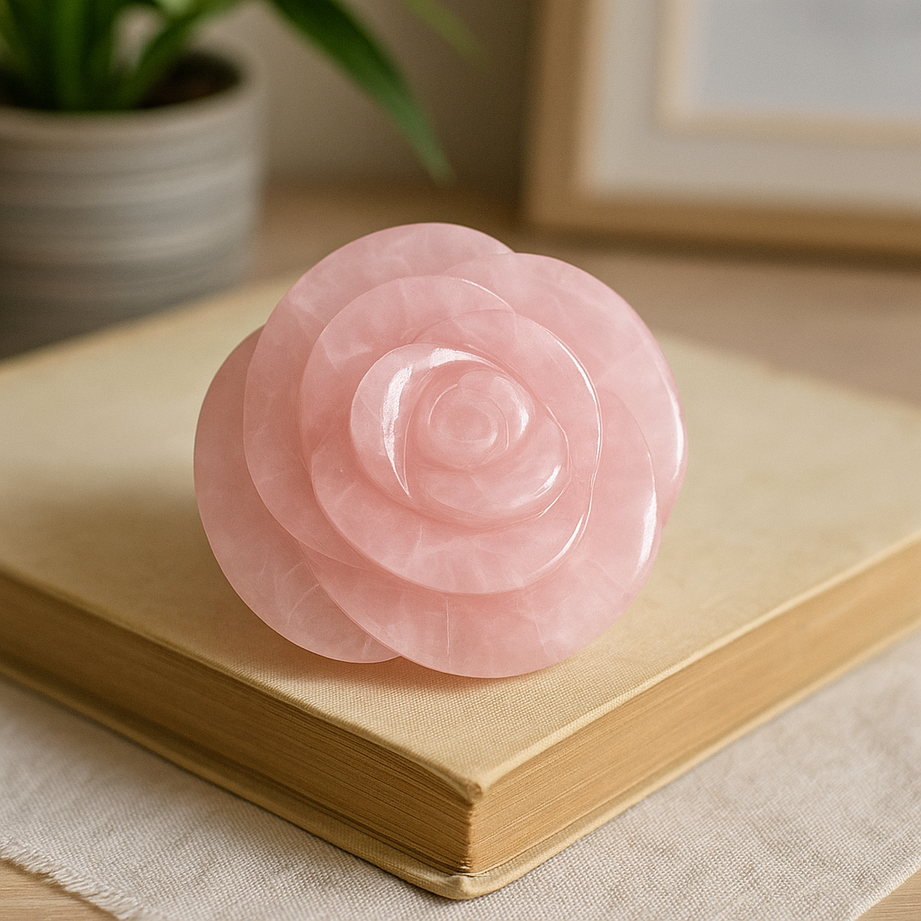 Healing Crystal Rose – Rose Quartz Handcrafted