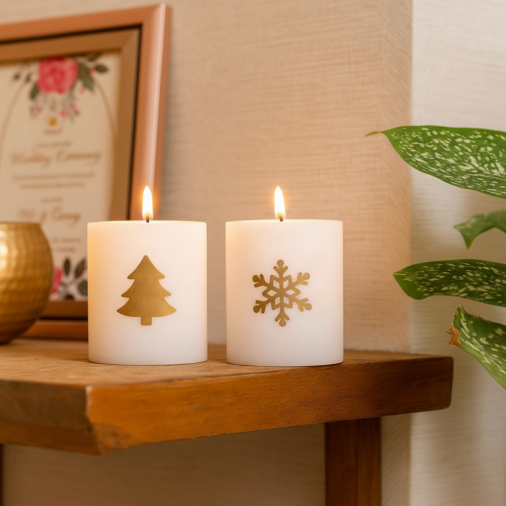 Christmas Tealight Holders - Set of 2