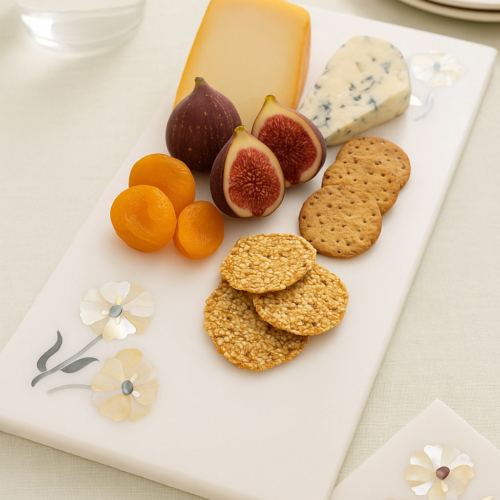 Marble & Mother of Pearl Bloom Platter