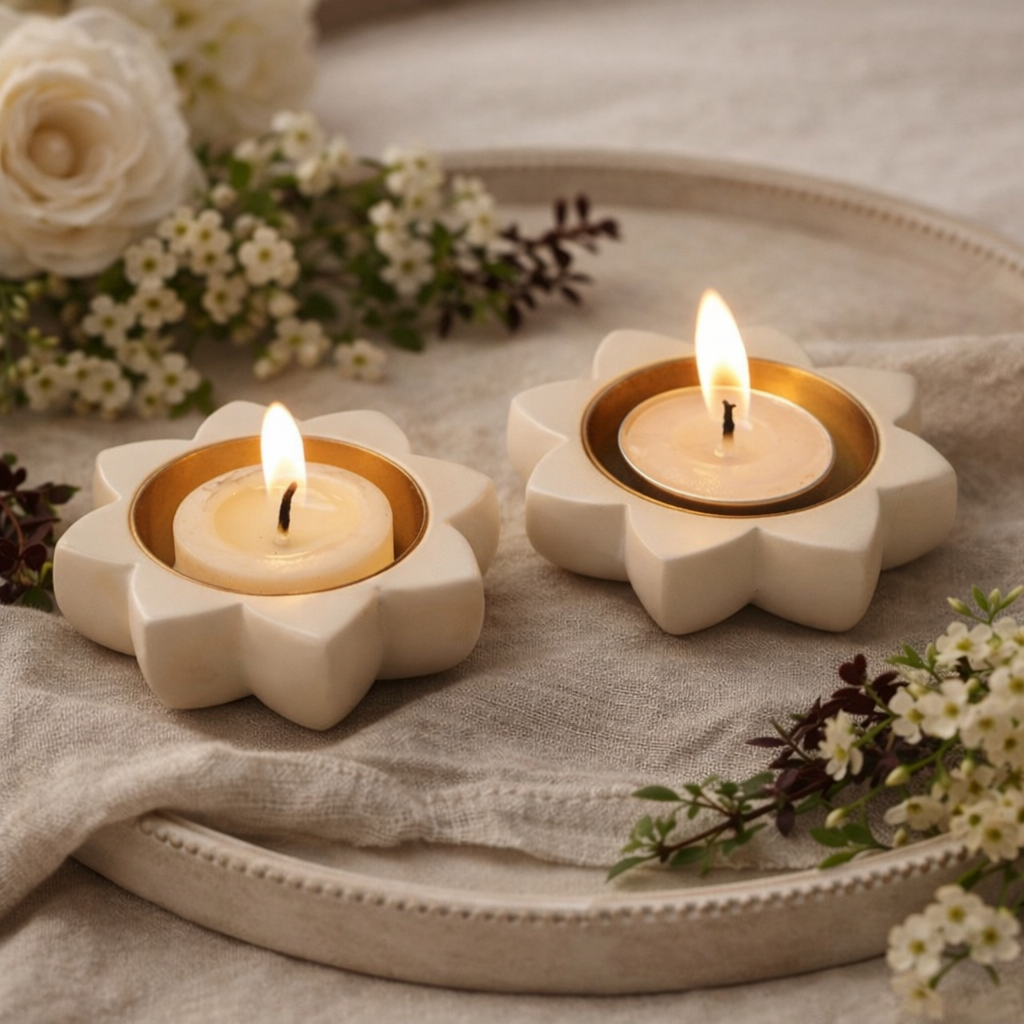 Flower Pooja Diya-set of 2
